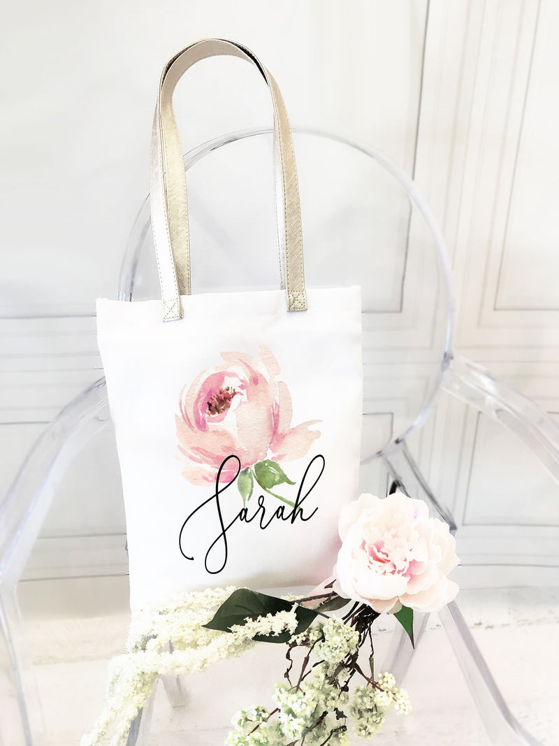 Personalized Spring Rose Tote - The Persnickety Bride