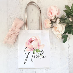 Personalized Spring Rose Tote - The Persnickety Bride
