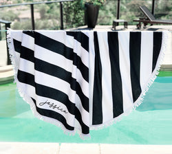 Personalized Striped Towel - The Persnickety Bride