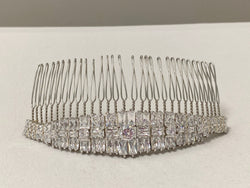 Silver hairpiece with crystals - The Persnickety Bride