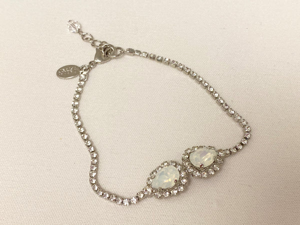 Sparkle two stone bracelet - The Persnickety Bride