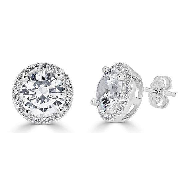 Hollywood Halo Round 10mm Stud Earrings