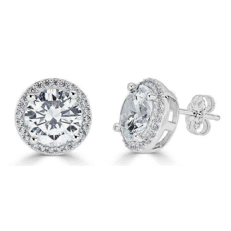 Hollywood Halo Round 10mm Stud Earrings