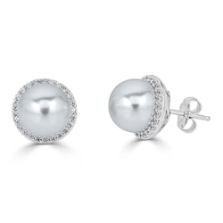 Hollywood High Dome Pearl Studs