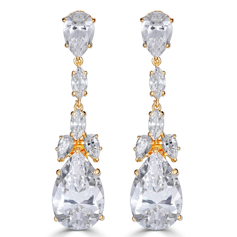Liz Long Drop Earrings
