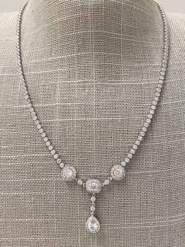 Triple Crystal Necklace - The Persnickety Bride