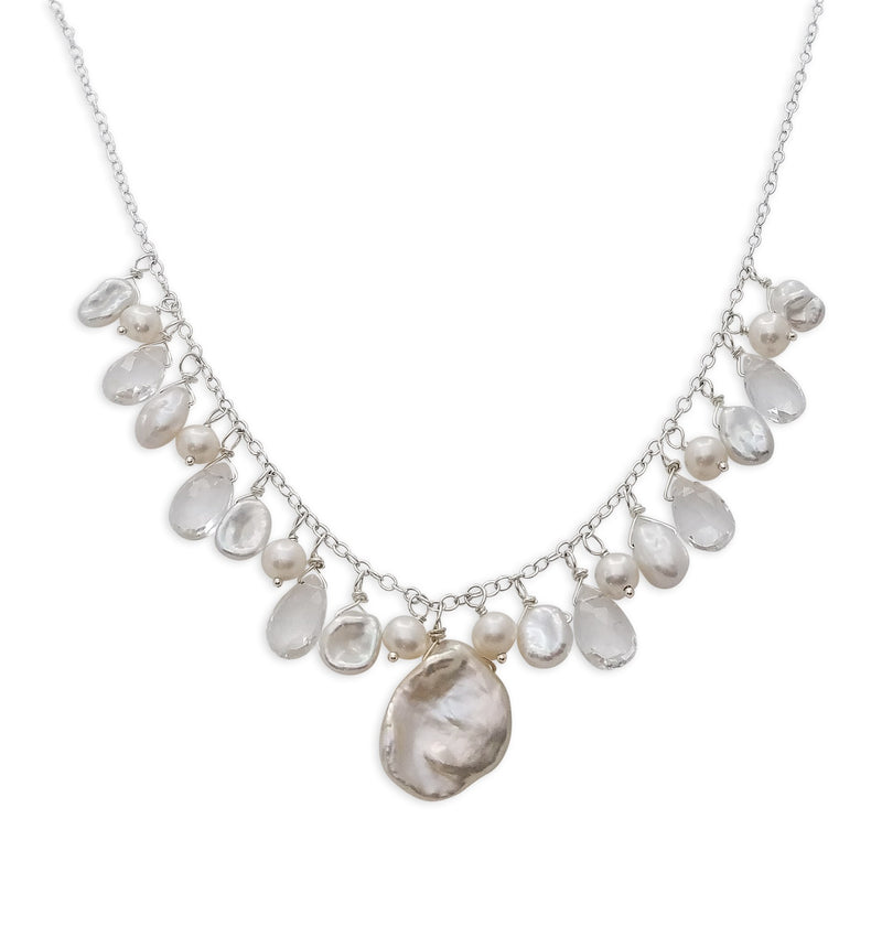 Arabella Pearl Cluster Necklace