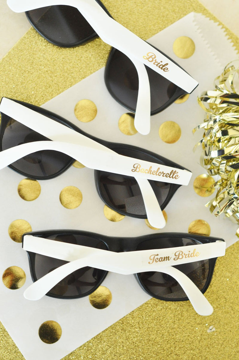 White Bridal Party Sunglasses (set of 6) - The Persnickety Bride