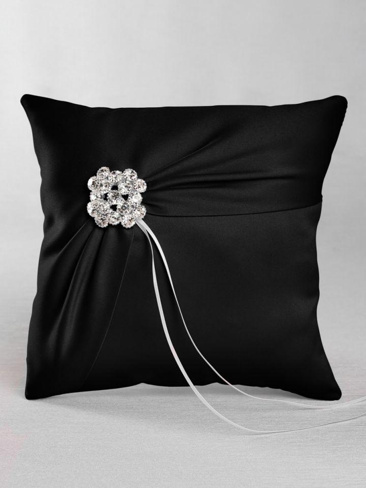 Garbo in Satin Ring Pillow - The Persnickety Bride