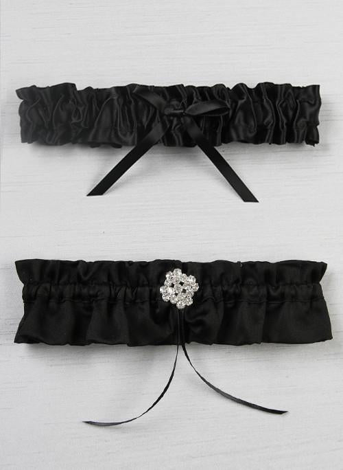 Garbo in Satin Garter Set - The Persnickety Bride