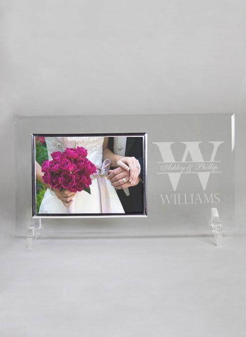 Bold Initial Glass Frame - The Persnickety Bride