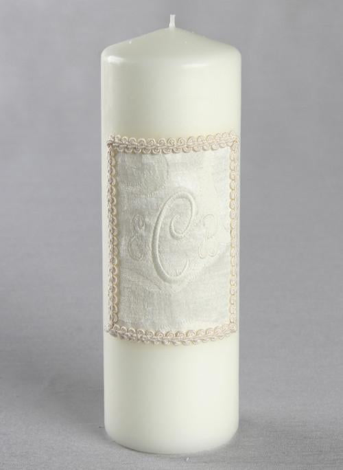 Brocade Monogram Unity Candle - The Persnickety Bride
