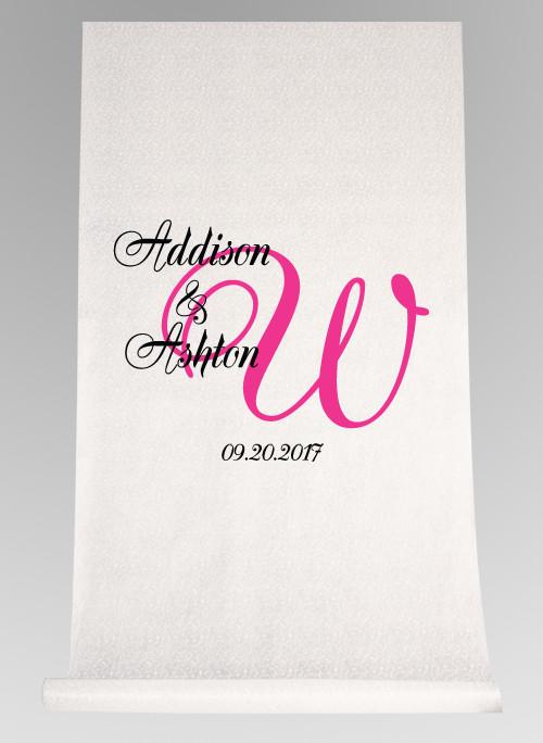 Elegant Names & Initial Aisle Runner - The Persnickety Bride
