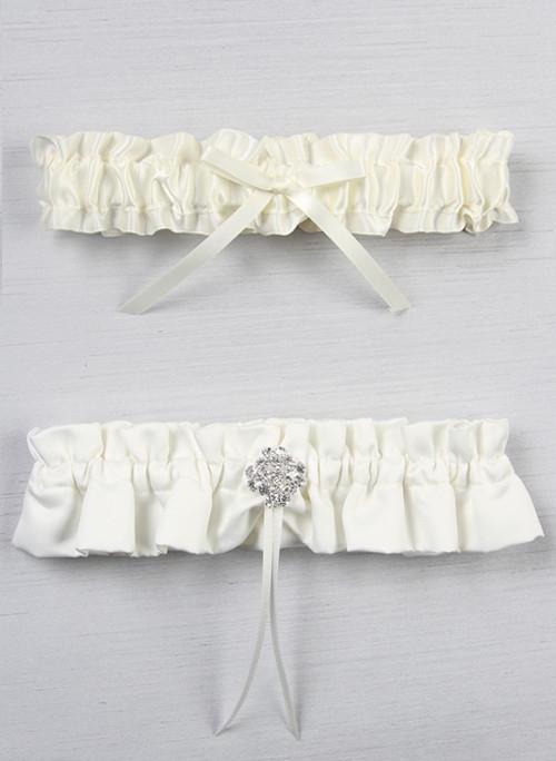 Garbo in Satin Garter Set - The Persnickety Bride