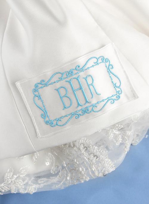 Monogram Framed Border Dress Label - The Persnickety Bride