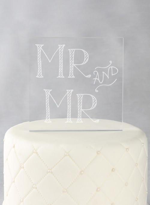 Acrylic Square Cake Topper - The Persnickety Bride