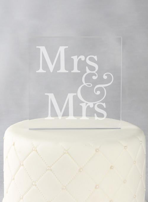 Acrylic Square Cake Topper - The Persnickety Bride