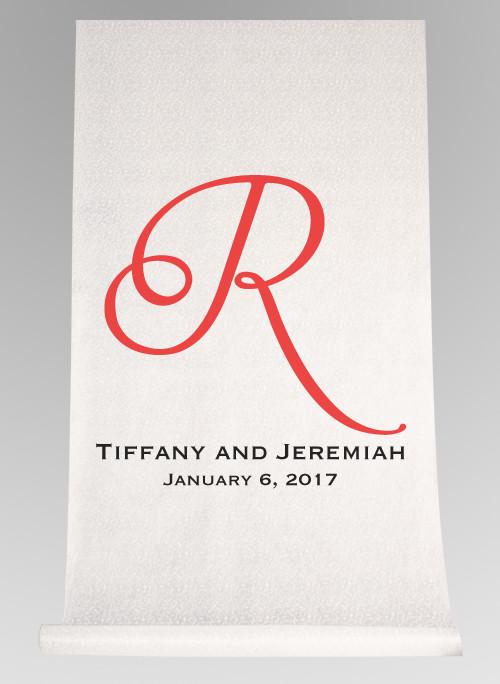 Single Initial & Names Aisle Runner - The Persnickety Bride
