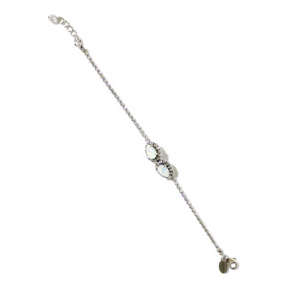 Sparkle two stone bracelet - The Persnickety Bride