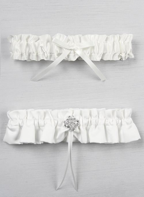 Garbo in Satin Garter Set - The Persnickety Bride