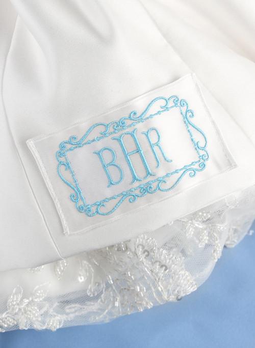 Monogram Framed Border Dress Label - The Persnickety Bride