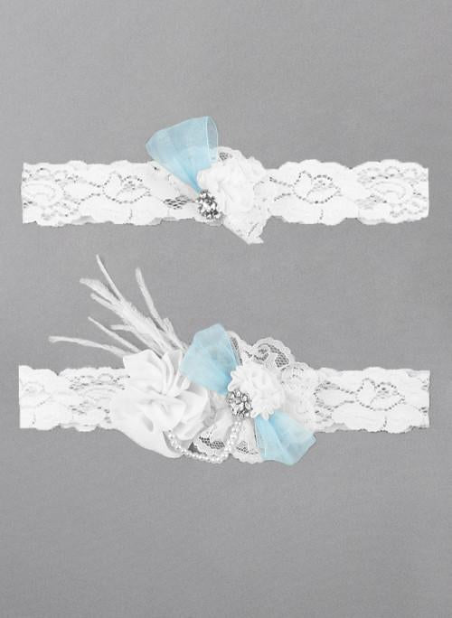 Something Blue Vintage Garter Set - The Persnickety Bride